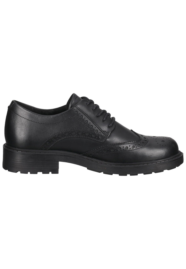 Clarks Halbschuhe Leder Schwarz