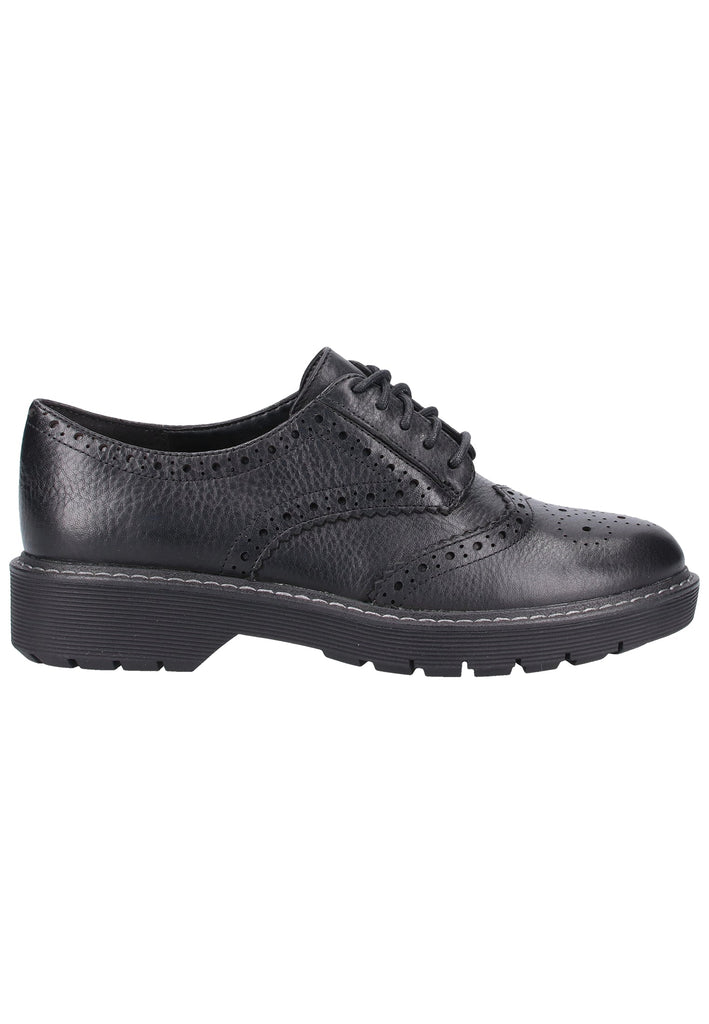 Clarks Halbschuhe Leder Schwarz
