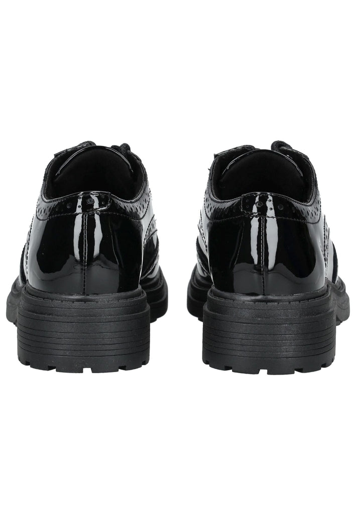 Clarks Halbschuhe Leder Schwarz Lack