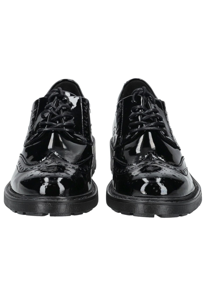 Clarks Halbschuhe Leder Schwarz Lack