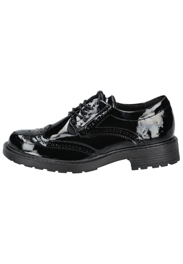 Clarks Halbschuhe Leder Schwarz Lack