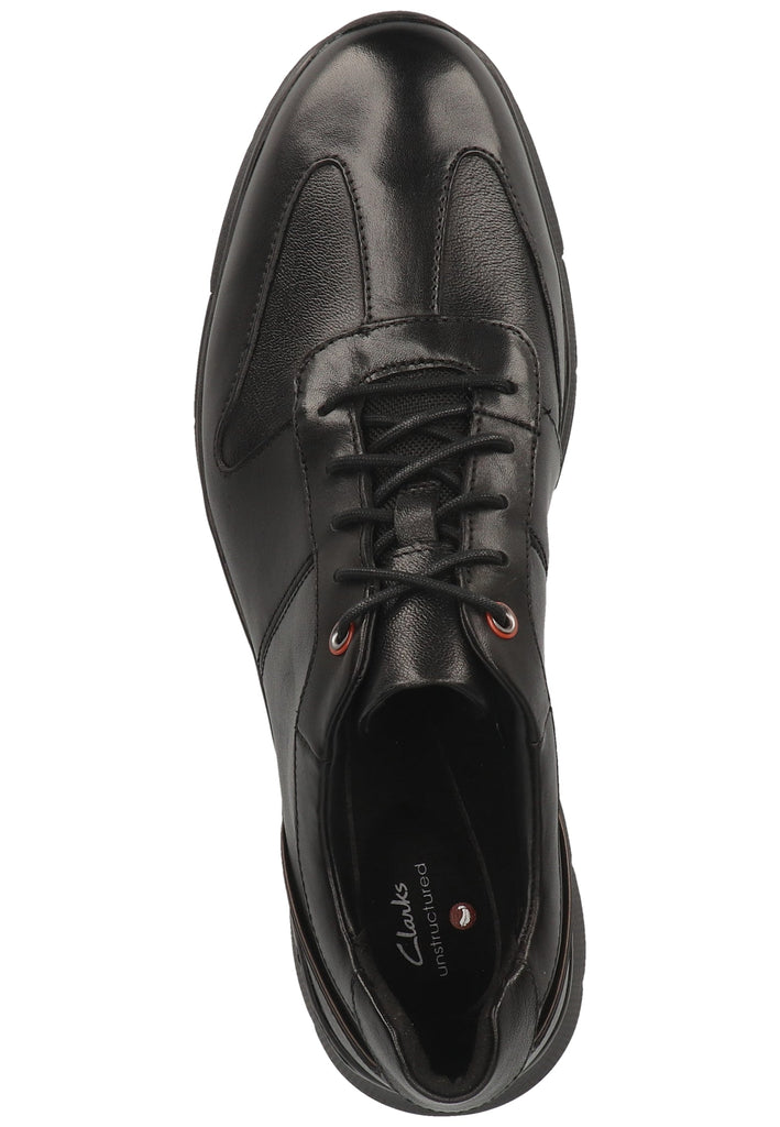 Clarks Halbschuhe Leder/Textil Schwarz