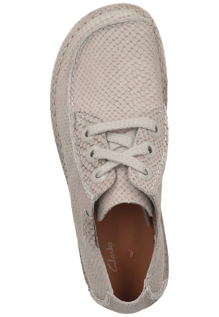 Clarks Halbschuhe Nubukleder Hellgrau