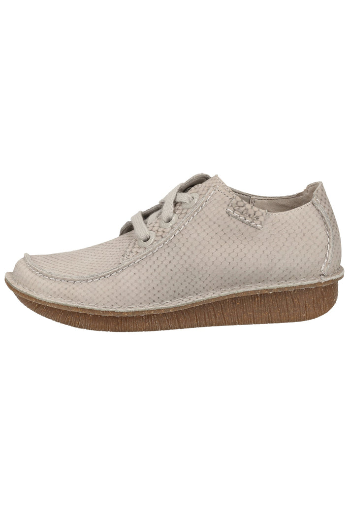 Clarks Halbschuhe Nubukleder Hellgrau