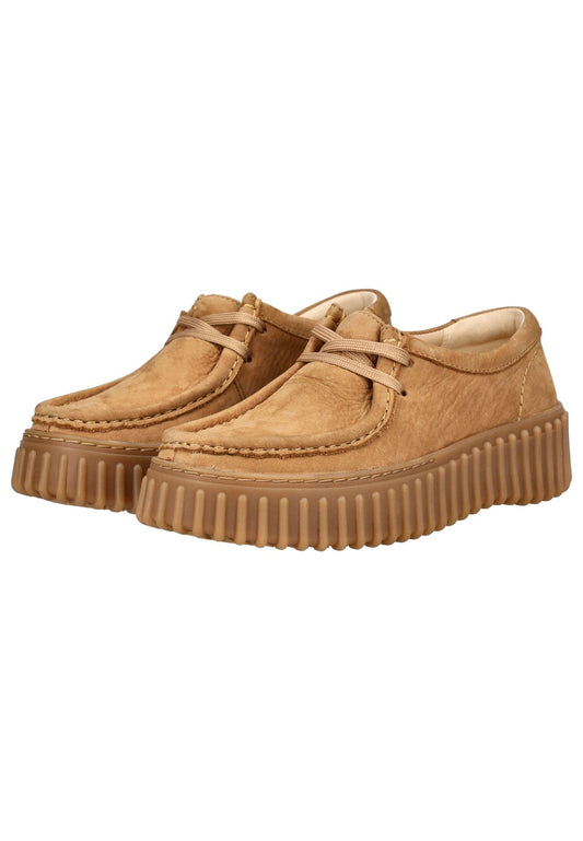 Clarks Halbschuhe Nubukleder Tan