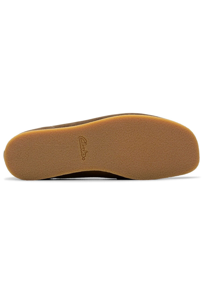 Clarks Halbschuhe Veloursleder Oliv