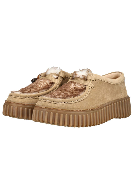 Clarks Halbschuhe Veloursleder Sand