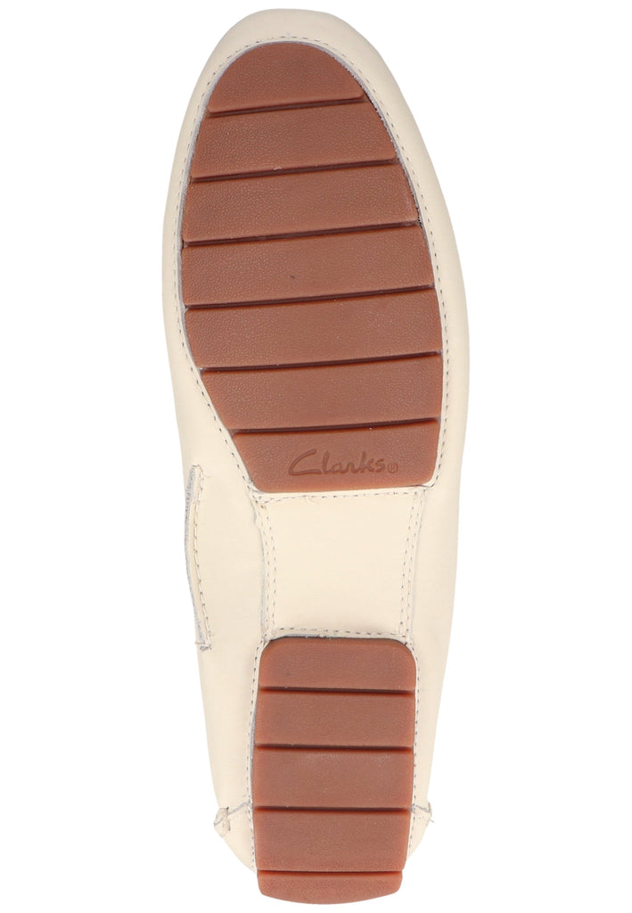 Clarks Mokassin Leder Weiß