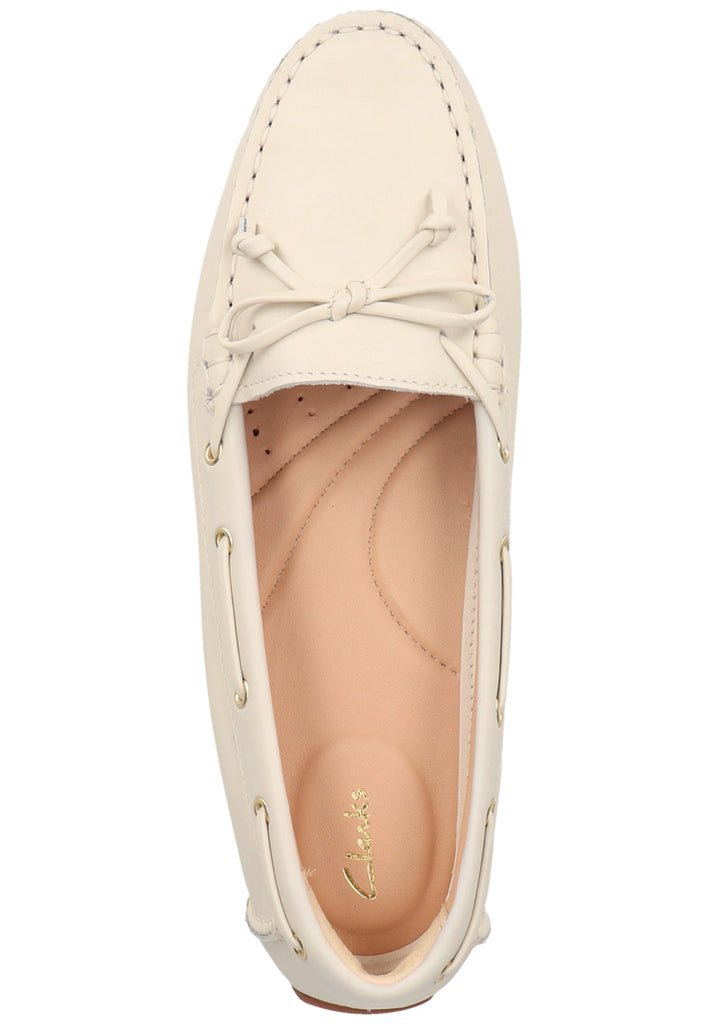 Clarks Mokassin Leder Weiß