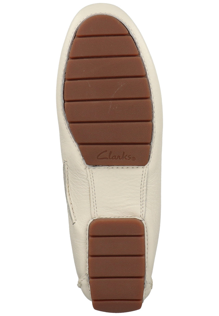Clarks Mokassin Leder Weiß