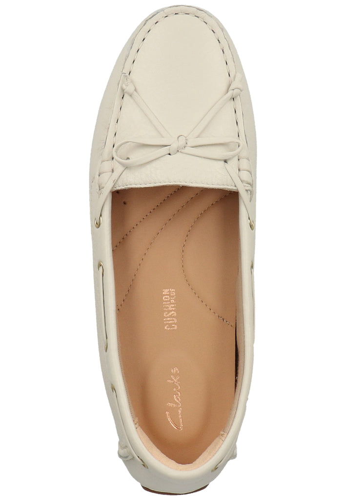 Clarks Mokassin Leder Weiß