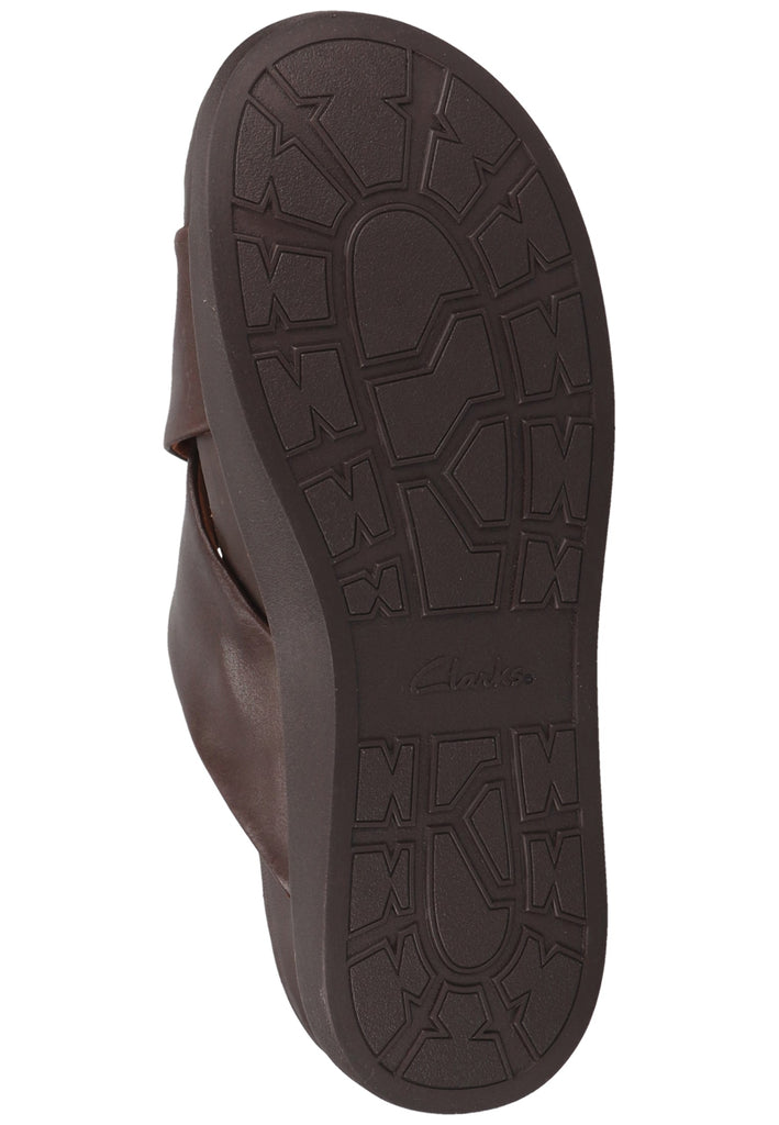 Clarks Pantoletten Leder Dunkelbraun