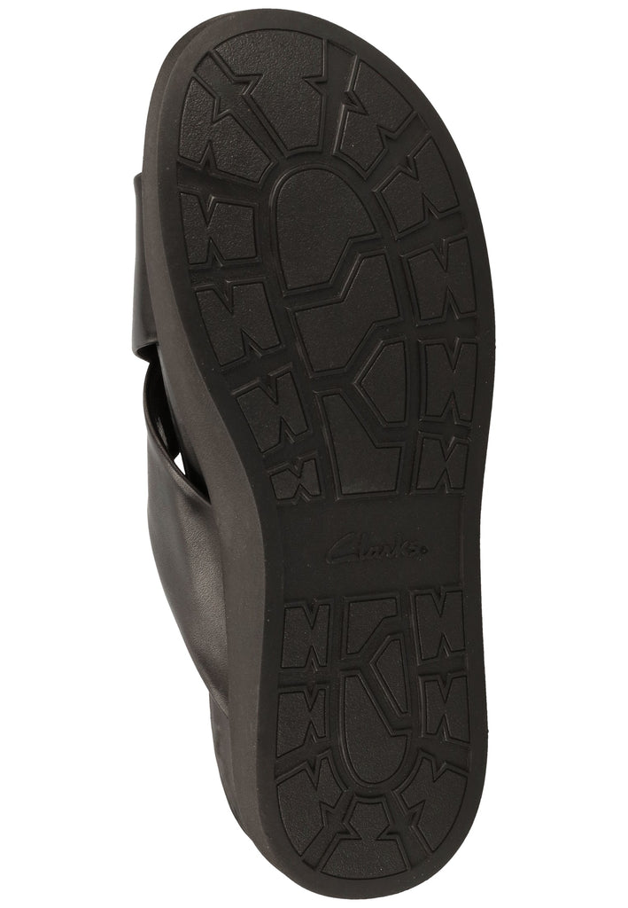 Clarks Pantoletten Leder Schwarz