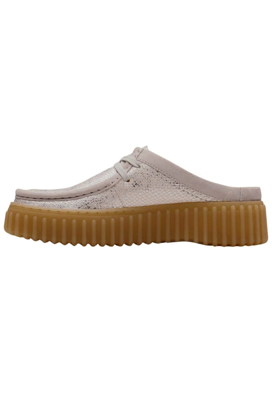 Clarks Pantoletten Leder Silber