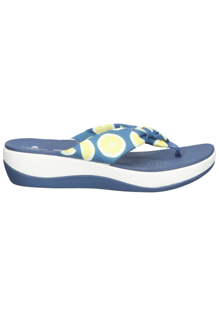 Clarks Pantoletten Textil Blau