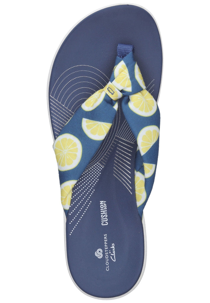 Clarks Pantoletten Textil Blau