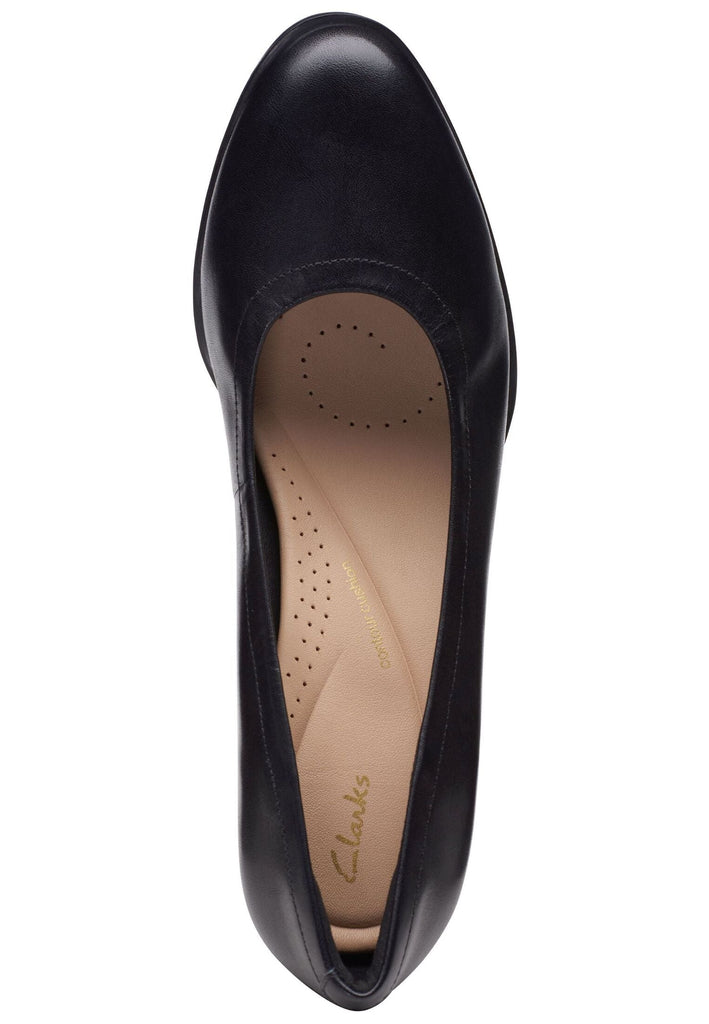 Clarks Pumps Leder Schwarz