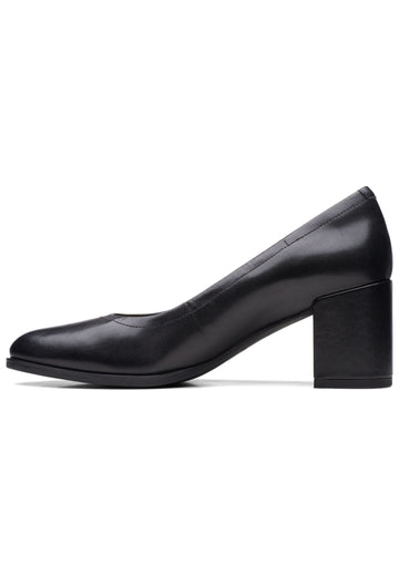 Clarks Pumps Leder Schwarz