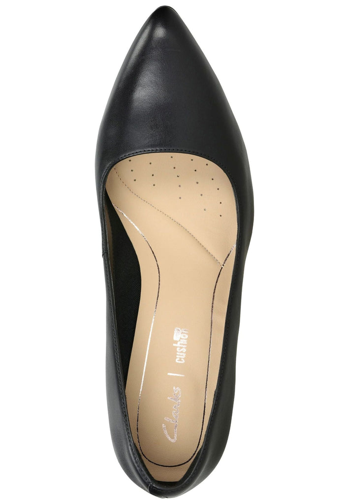 Clarks Pumps Leder Schwarz
