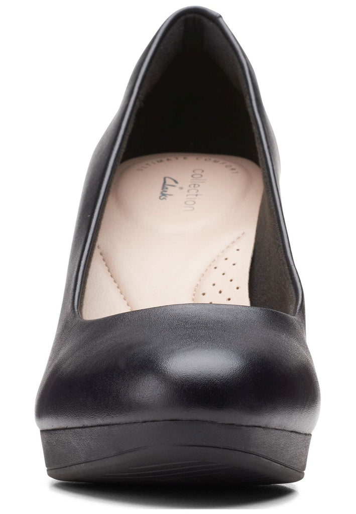 Clarks Pumps Leder Schwarz