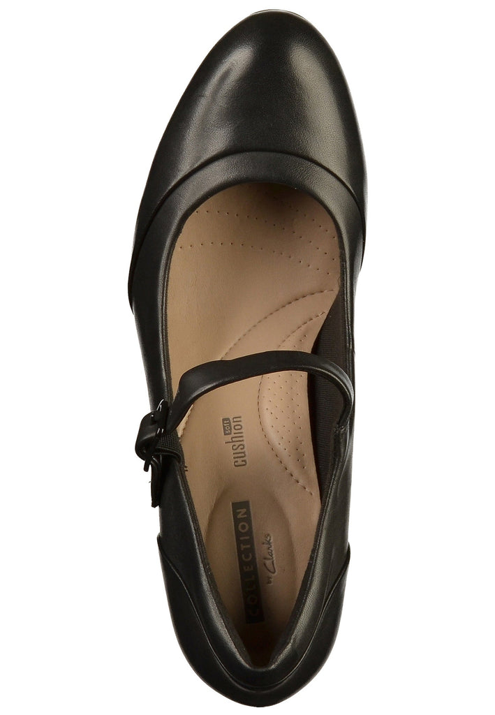 Clarks Pumps Leder Schwarz