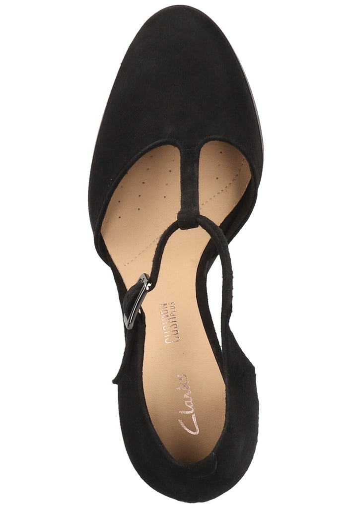 Clarks Pumps Veloursleder Schwarz