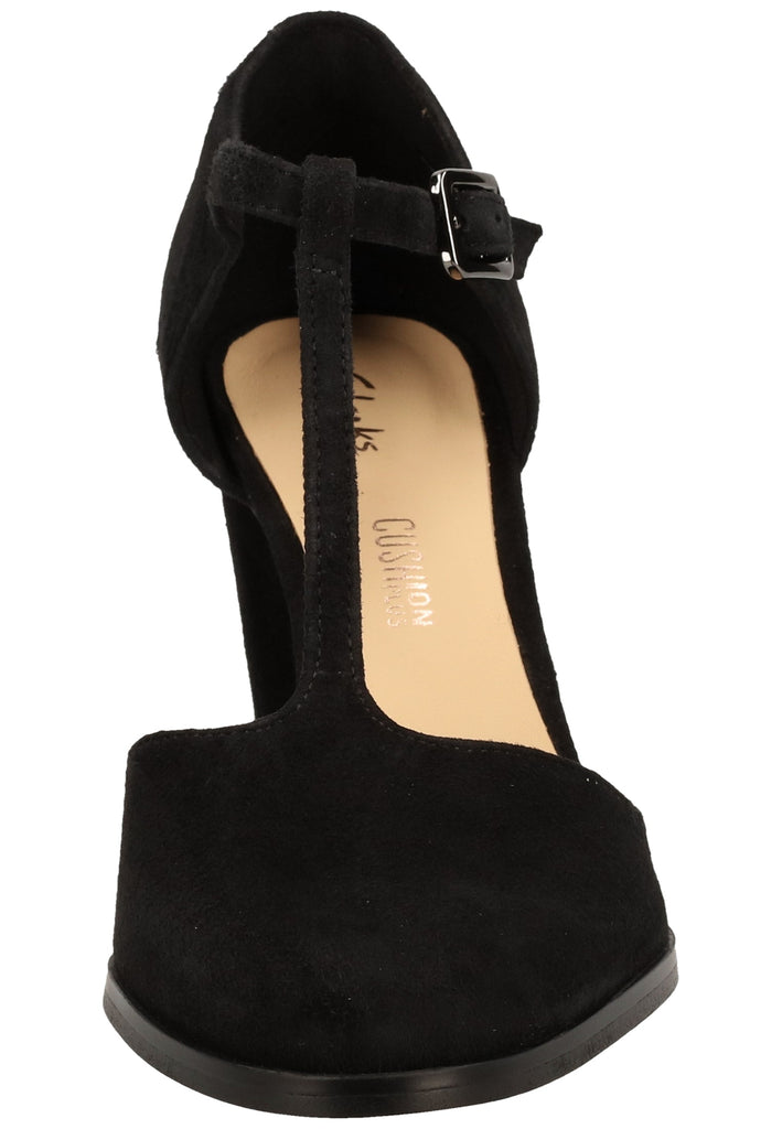 Clarks Pumps Veloursleder Schwarz