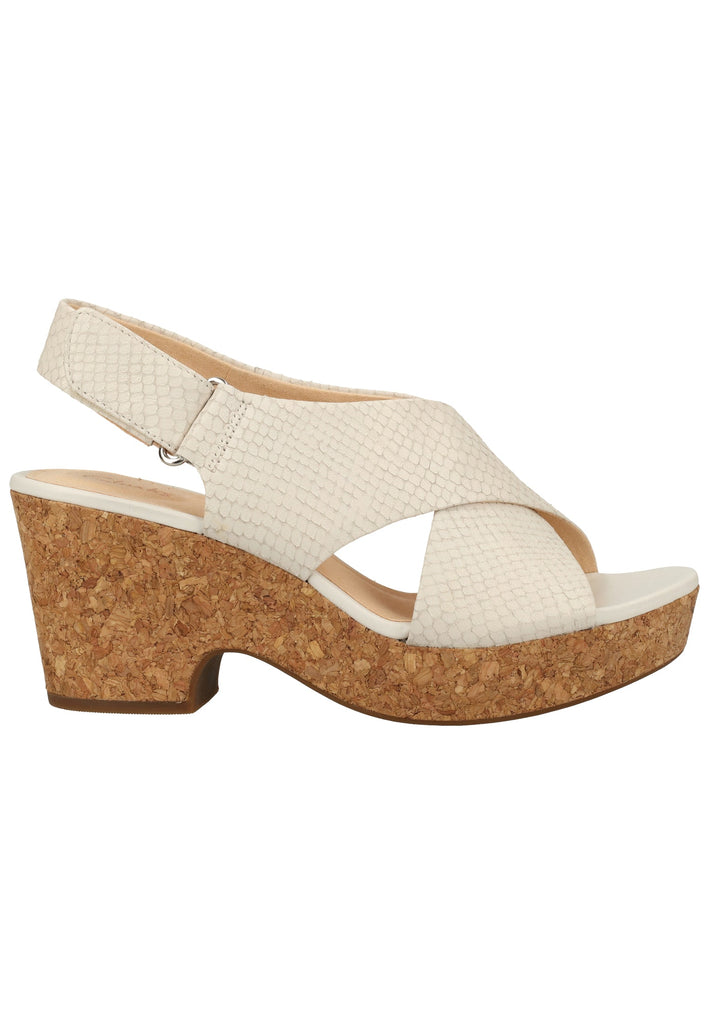 Clarks Sandalen Leder Weiß