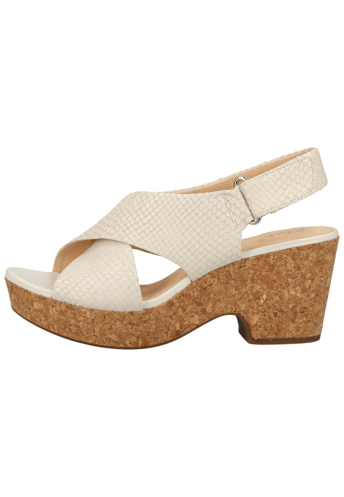Clarks Sandalen Leder Weiß