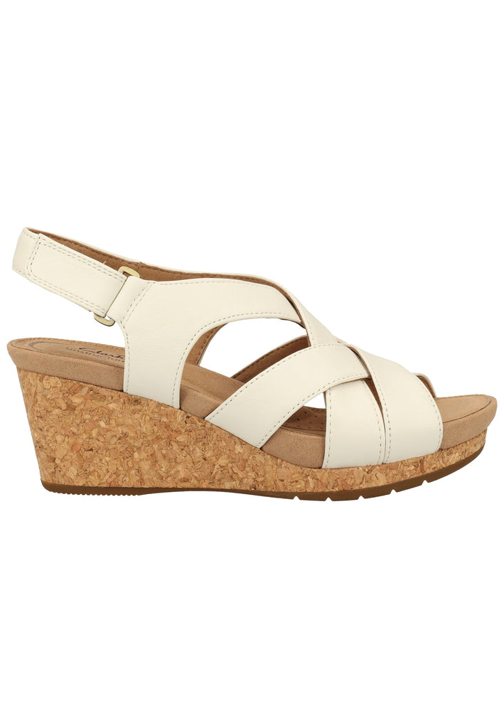 Clarks Sandalen Leder Weiß