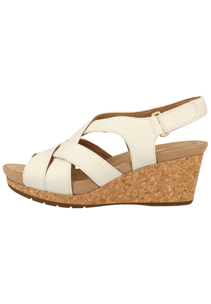 Clarks Sandalen Leder Weiß