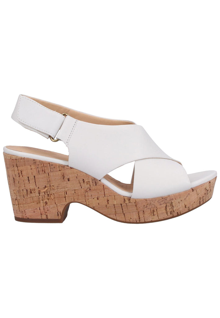 Clarks Sandalen Leder Weiß