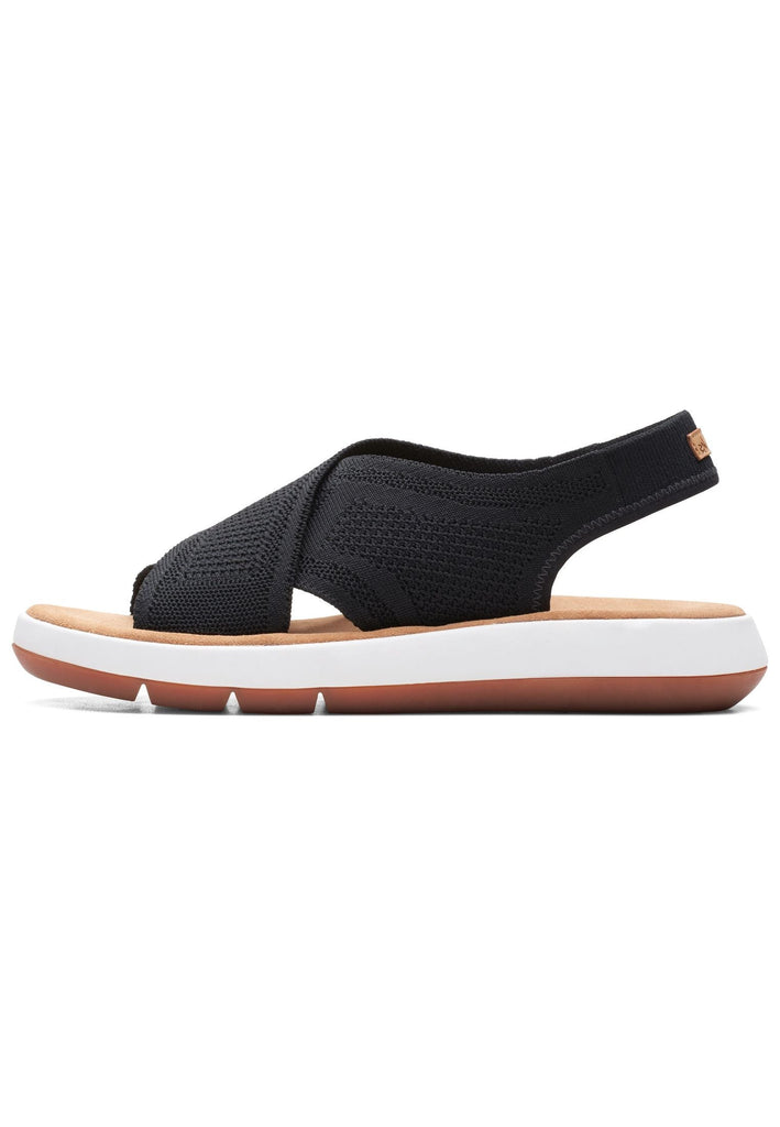 Clarks Sandalen Lederimitat/Textil Schwarz