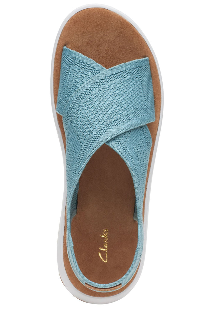 Clarks Sandalen Lederimitat/Textil Türkis