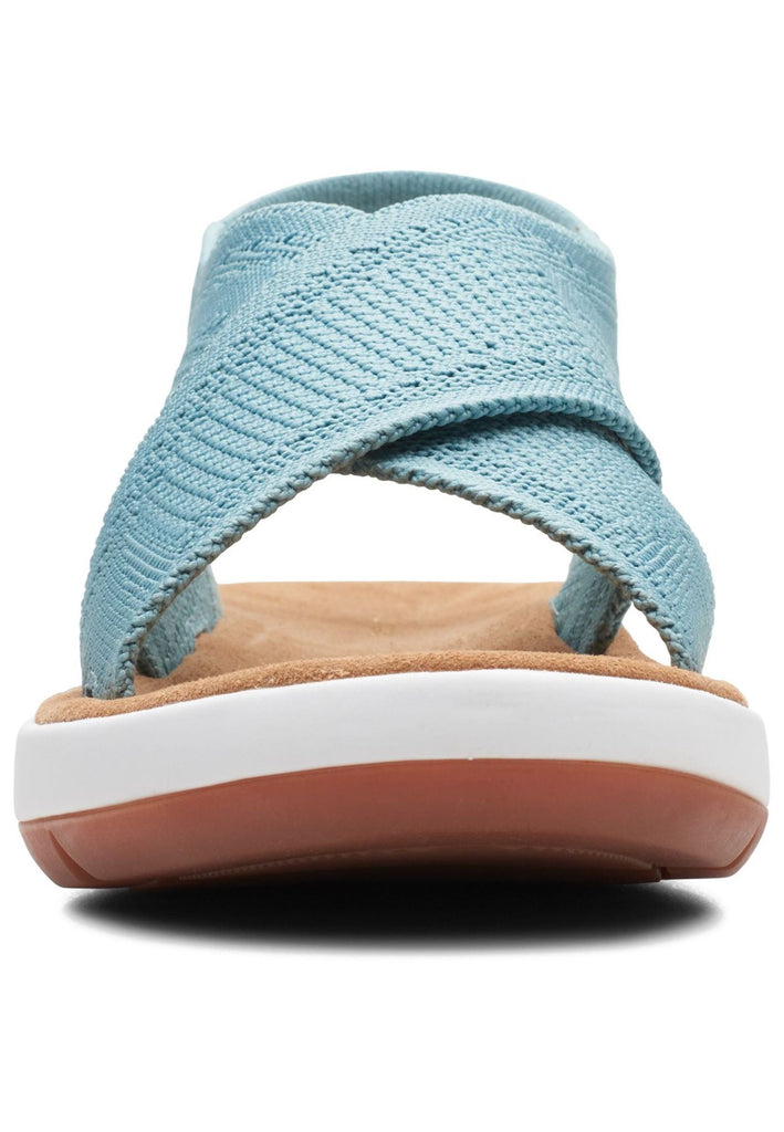 Clarks Sandalen Lederimitat/Textil Türkis