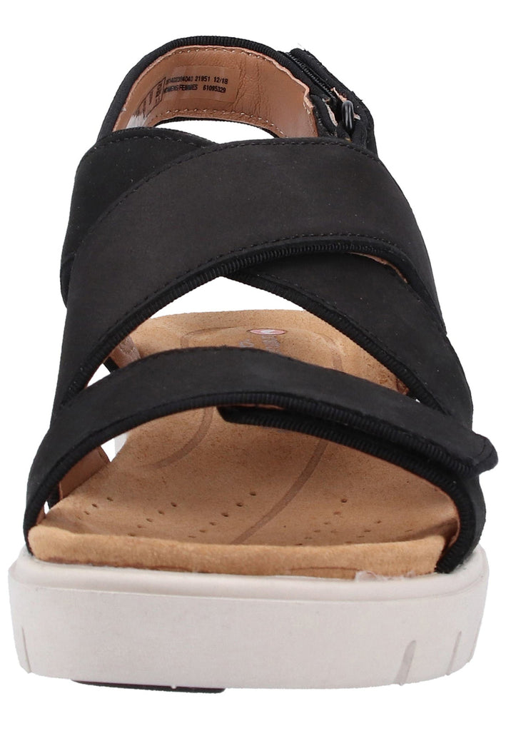 Clarks Sandalen Nubuk / Naturleder Schwarz