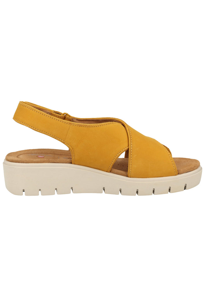 Clarks Sandalen Nubukleder Gelb