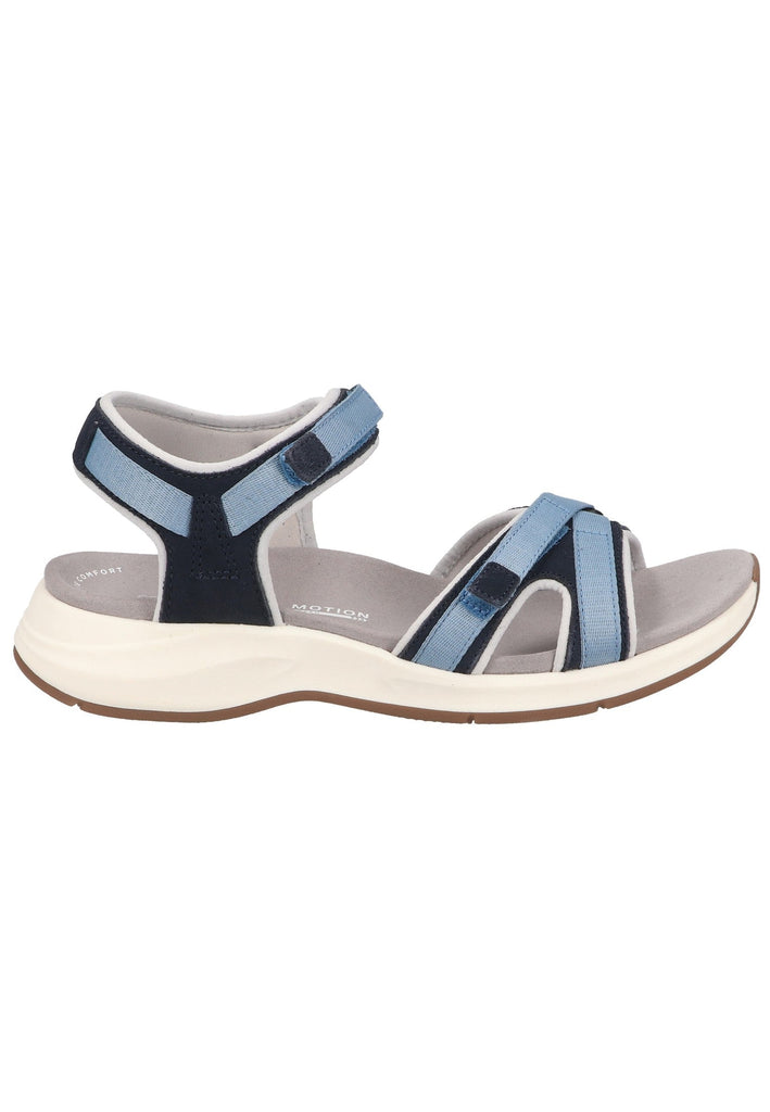 Clarks Sandalen Veloursleder/Textil Blau/Weiß