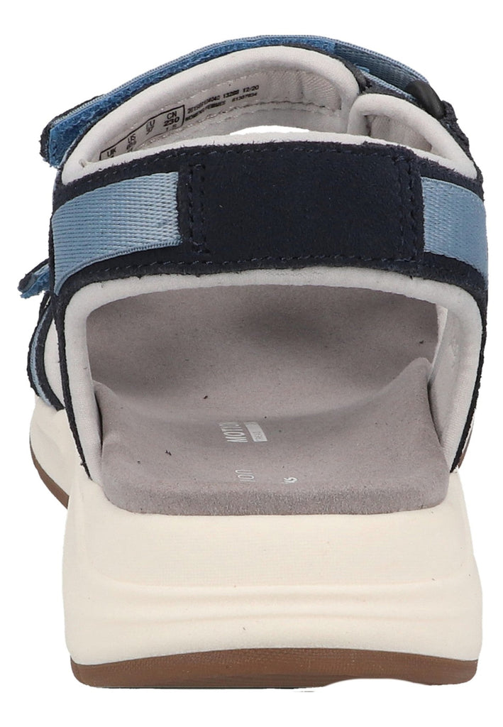 Clarks Sandalen Veloursleder/Textil Blau/Weiß