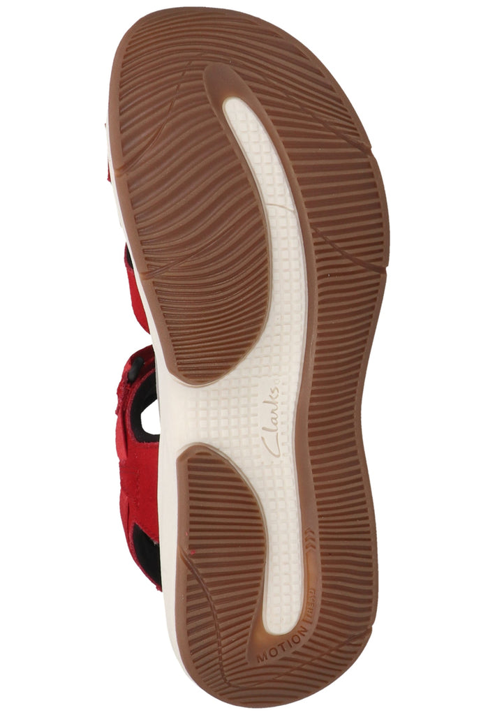 Clarks Sandalen Veloursleder/Textil Rot