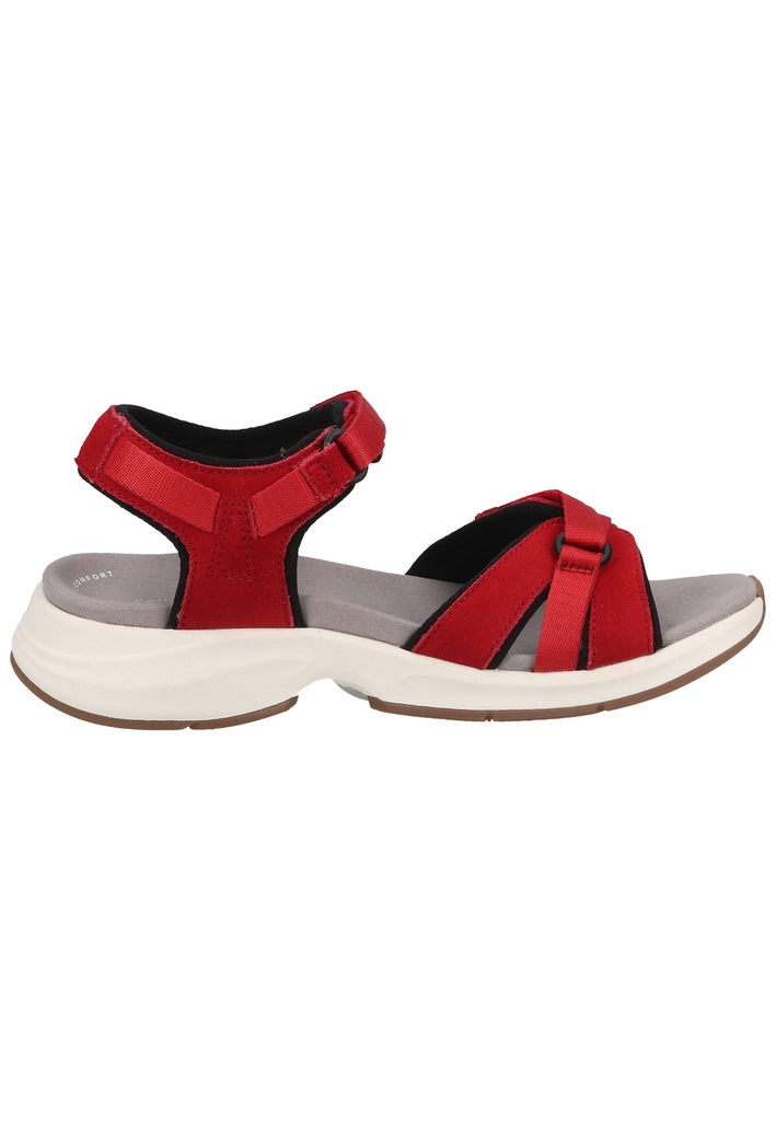 Clarks Sandalen Veloursleder/Textil Rot