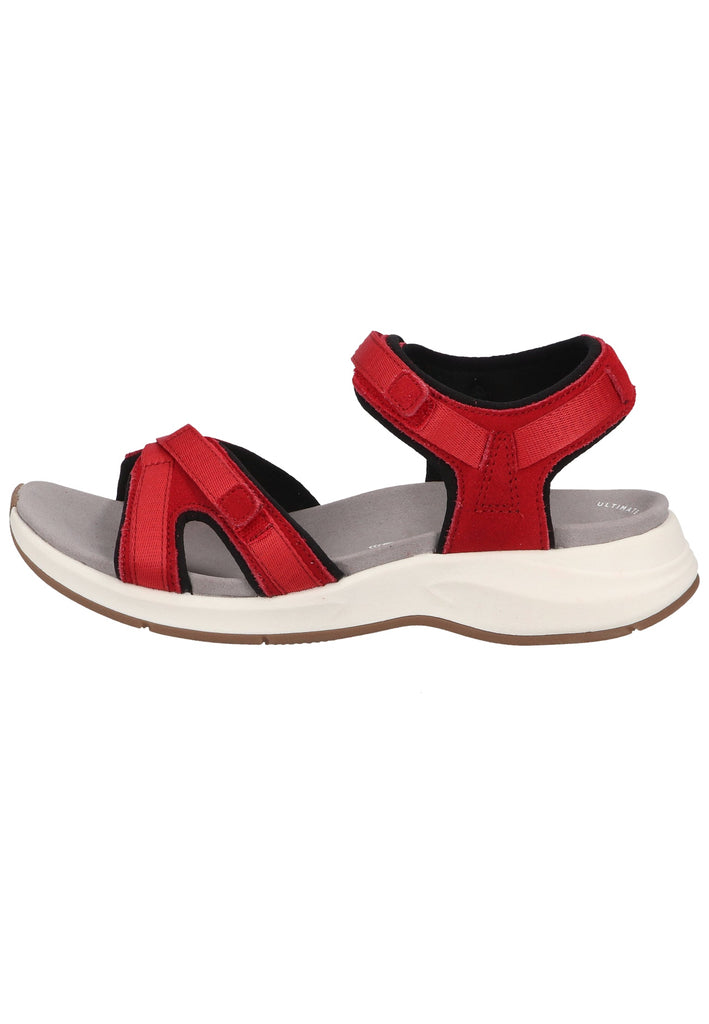 Clarks Sandalen Veloursleder/Textil Rot