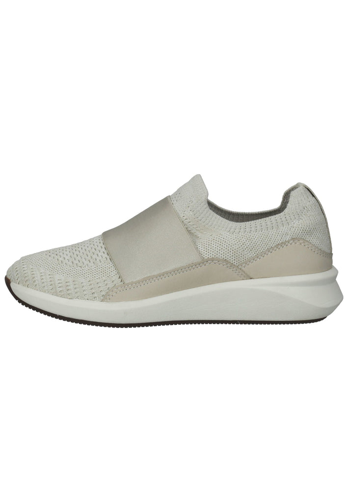Slipper Clarks Slipper Lederimitat/Textil Weiß