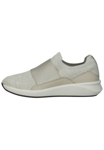 Slipper Clarks Slipper Lederimitat/Textil Weiß