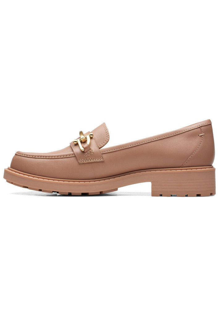 Clarks Slipper Leder Beige