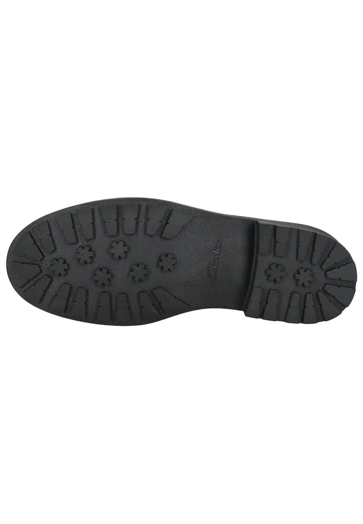 Clarks Slipper Leder Schwarz