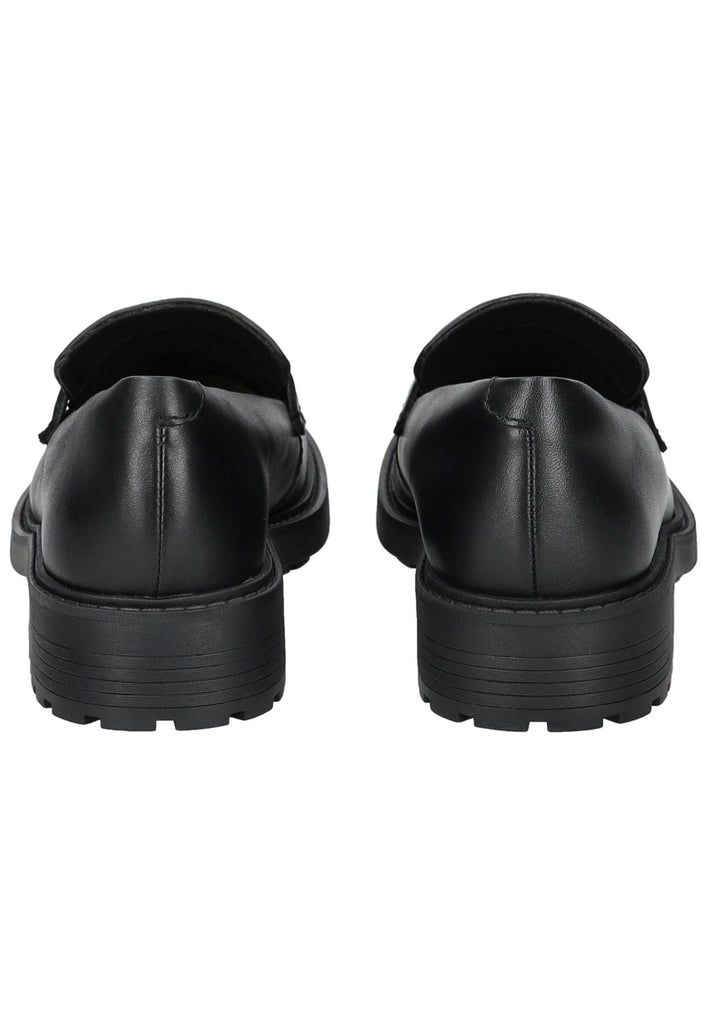 Clarks Slipper Leder Schwarz