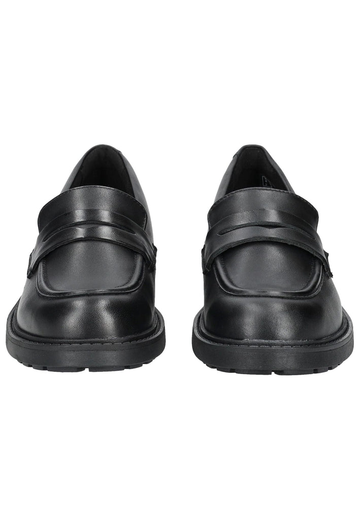 Clarks Slipper Leder Schwarz