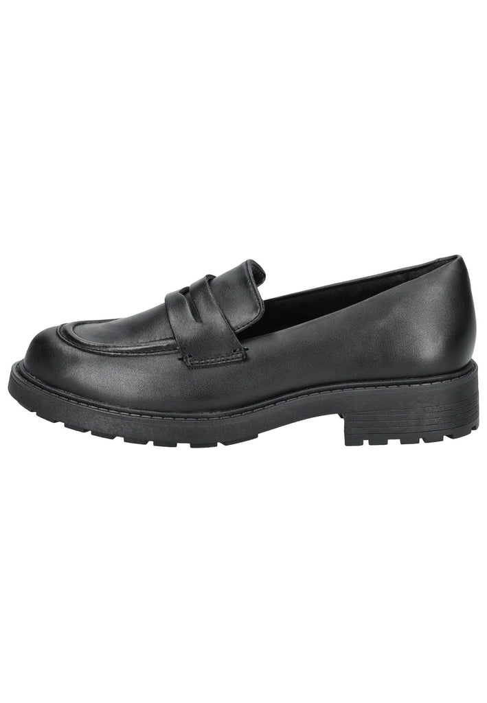 Clarks Slipper Leder Schwarz