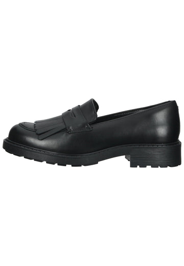 Clarks Slipper Leder Schwarz